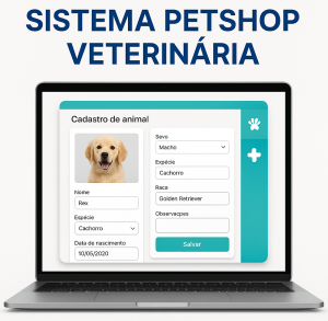 Sistema Petshop Veterinária - Sem Mensalidade